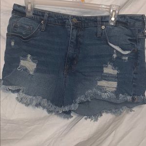 blue jeans shorts